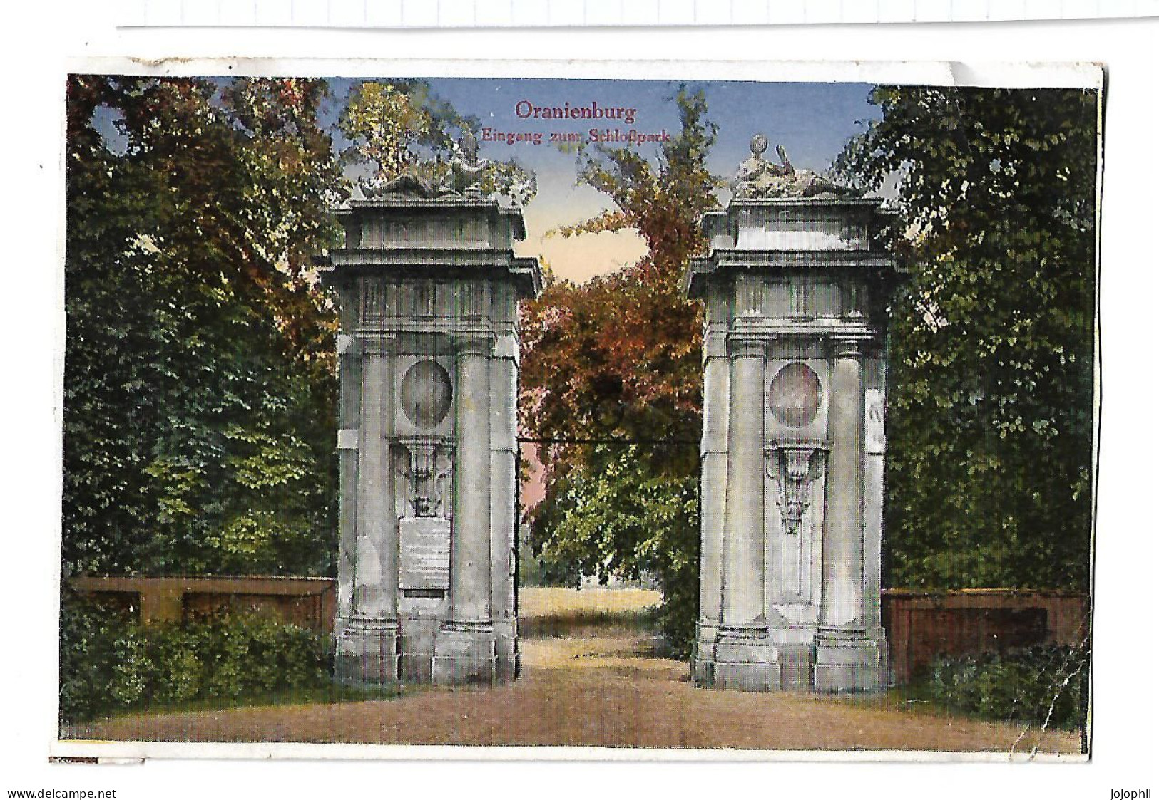 Oranienburg - Eingang Zum Schlosspark  - écrite De Gleiwitz 1922 - Oranienburg