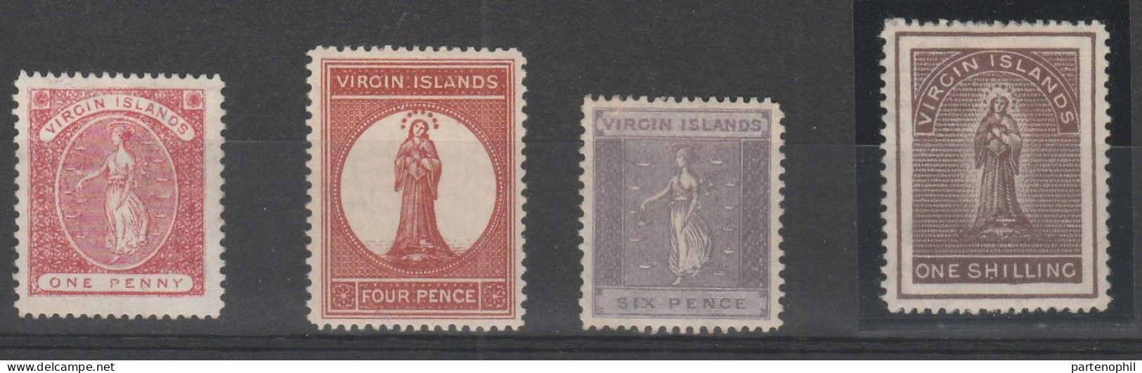 623 -  Virgin Is. 1888/89 - Definitiva Con La Filigrana “C.A.” E Corona N. 11/15. Cat. € 177,00 MH - British Virgin Islands