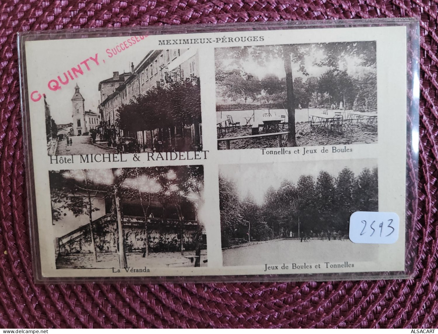 Meximieux-pérouges , Hotel Michel Raidelet , 4 Vues , Jeu De Boules - Pérouges