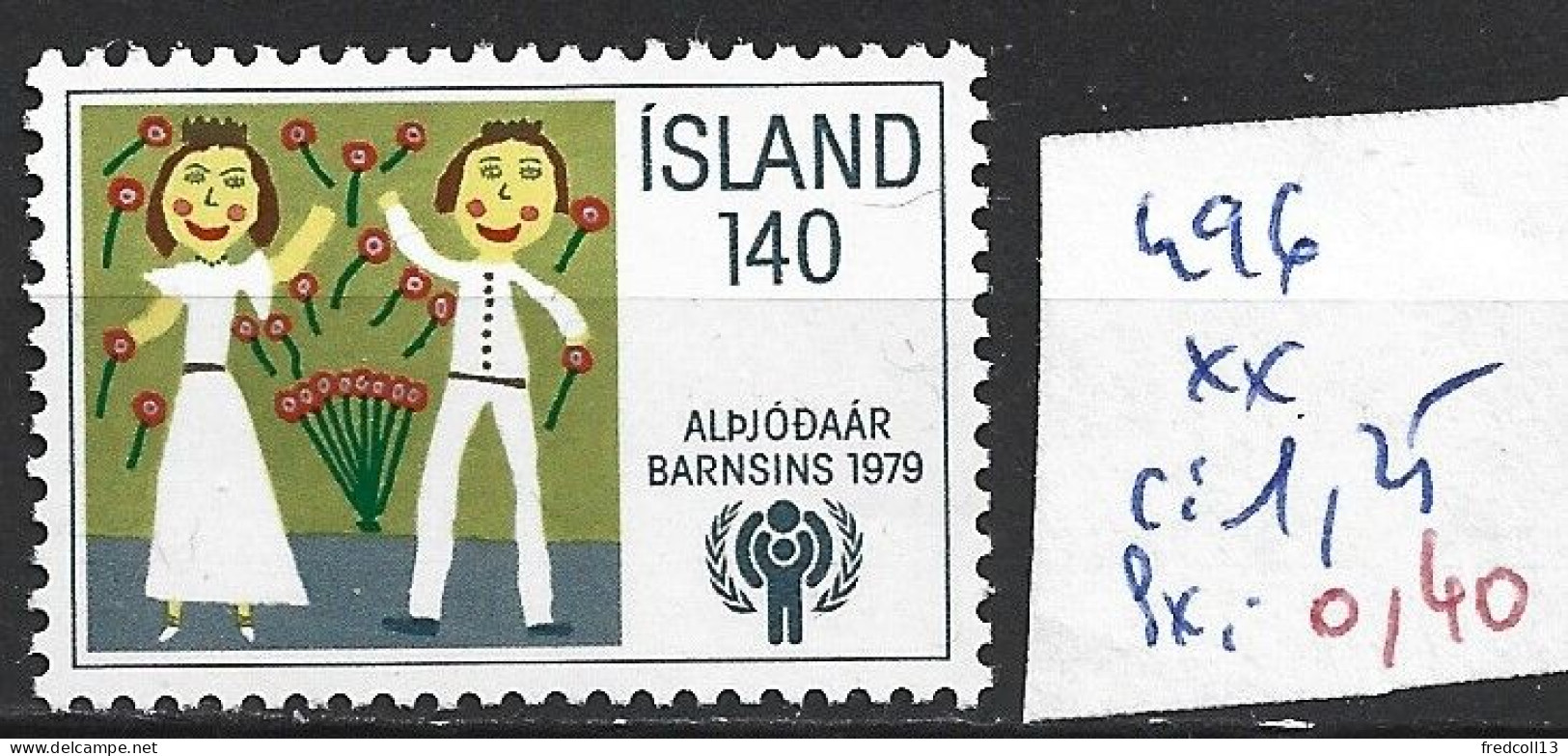 ISLANDE 496 ** Côte 1.25 € - Unused Stamps