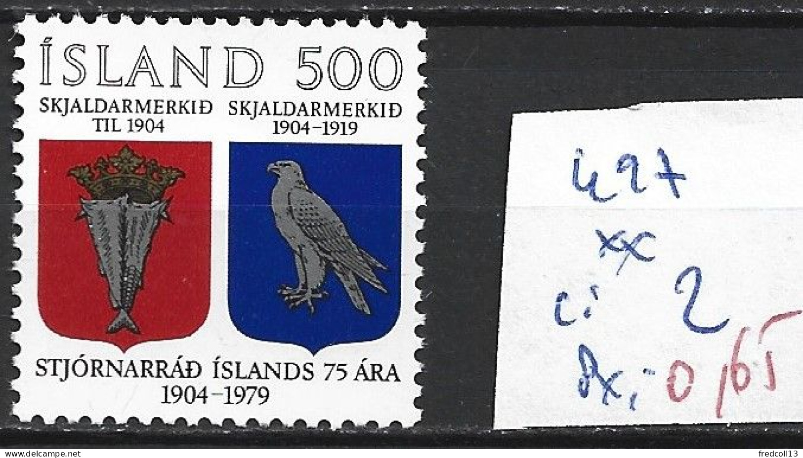 ISLANDE 497 ** Côte 2 € - Unused Stamps