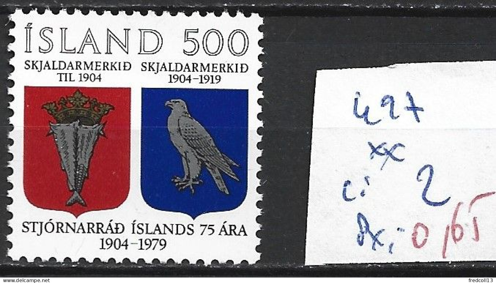 ISLANDE 497 ** Côte 2 € - Nuevos