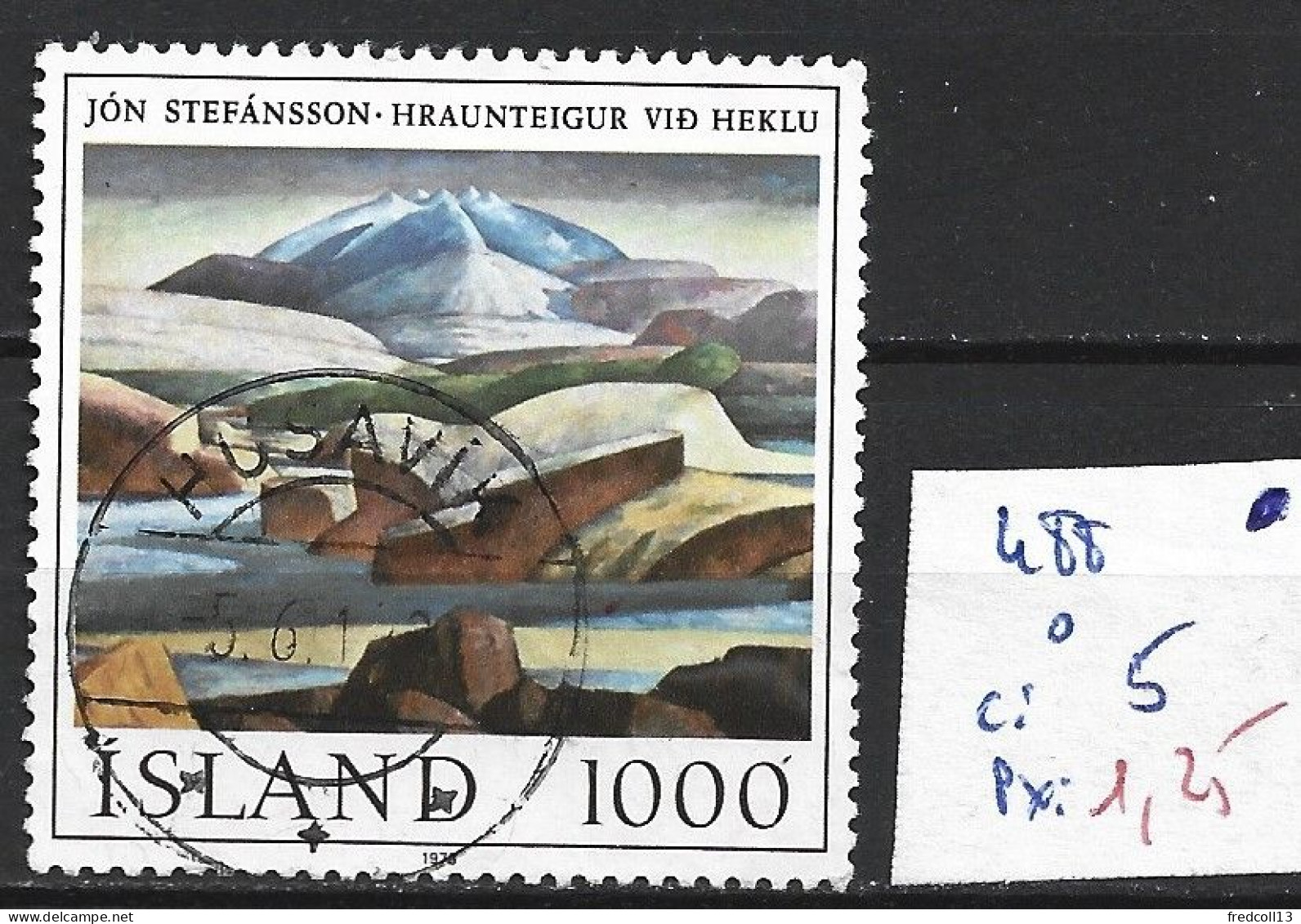 ISLANDE 488 Oblitéré Côte 5 € - Used Stamps