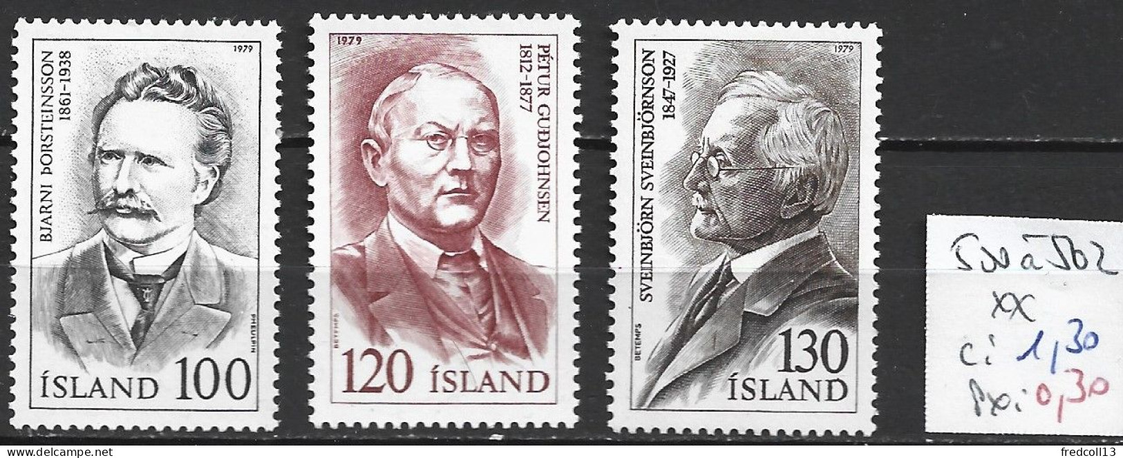 ISLANDE 500 à 502 ** Côte 1.30 € - Nuevos