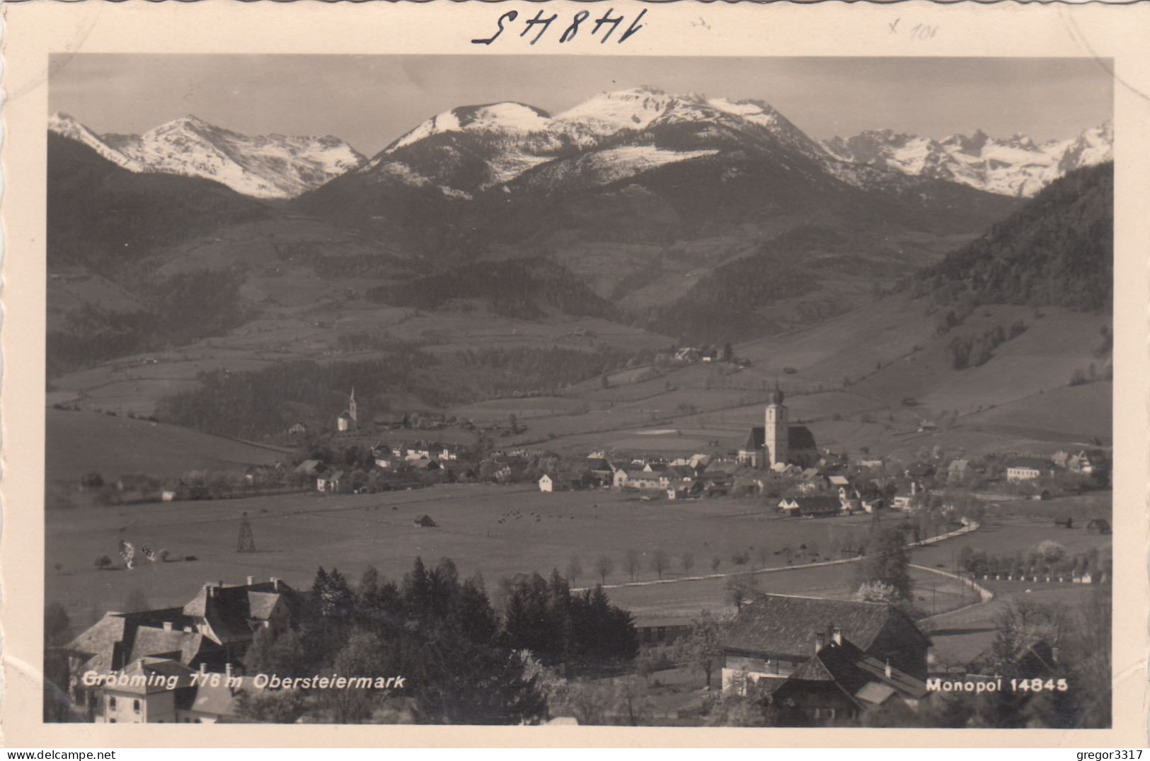 E3464) GRÖBMING -  Obersteiermark -  Bauernhof - U. Straße Richtung Ort U. Kirchen ALT ! - Gröbming