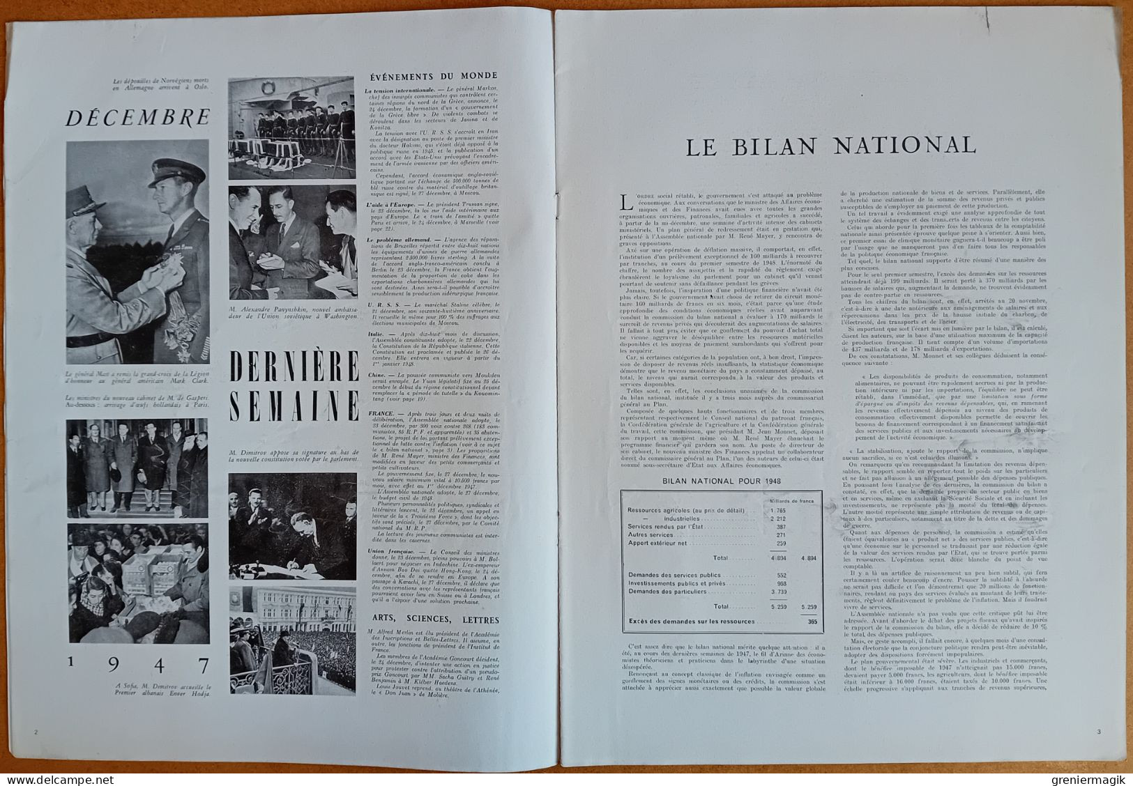 France Illustration N°118 03/01/1948 Ecoles De L'air (Salon-de-Provence)/Rhénanie/Abri D'Hitler/Iles Comores/Chine/ - Allgemeine Literatur