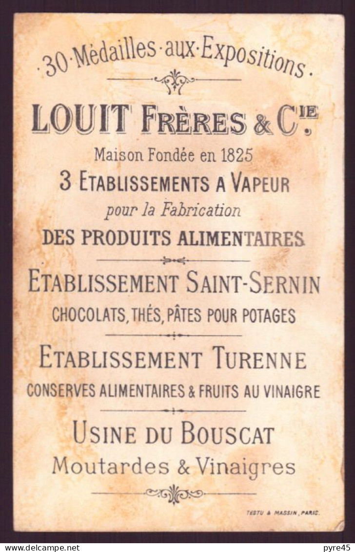 Chromo " Chocolat Louit " Moi Pas Nègue Sous Chapeau Noir ( Traces De Colle Au Dos ) - Louit
