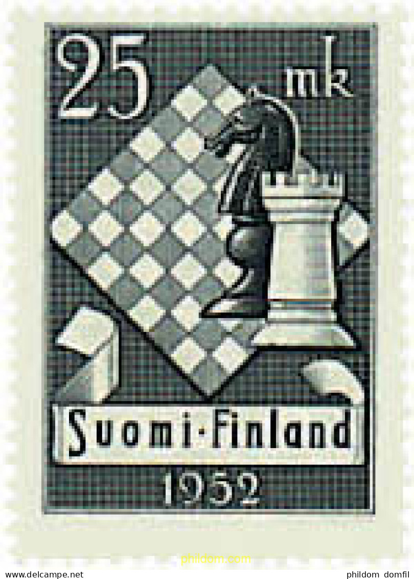 46430 MNH FINLANDIA 1952 10 TORNEO DE AJEDREZ EN HELSINKI - Unused Stamps