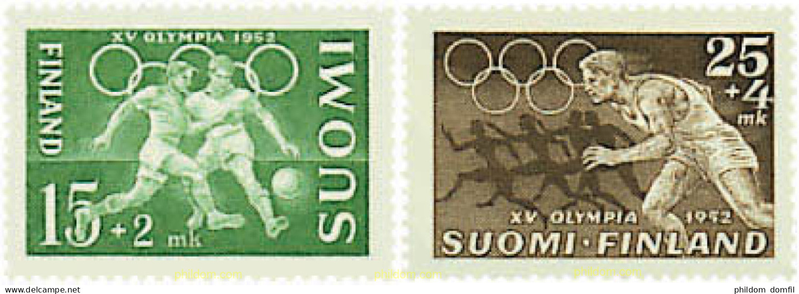 159983 MNH FINLANDIA 1952 15 JUEGOS OLIMPICOS VERANO HELSINKI 1952 - Unused Stamps