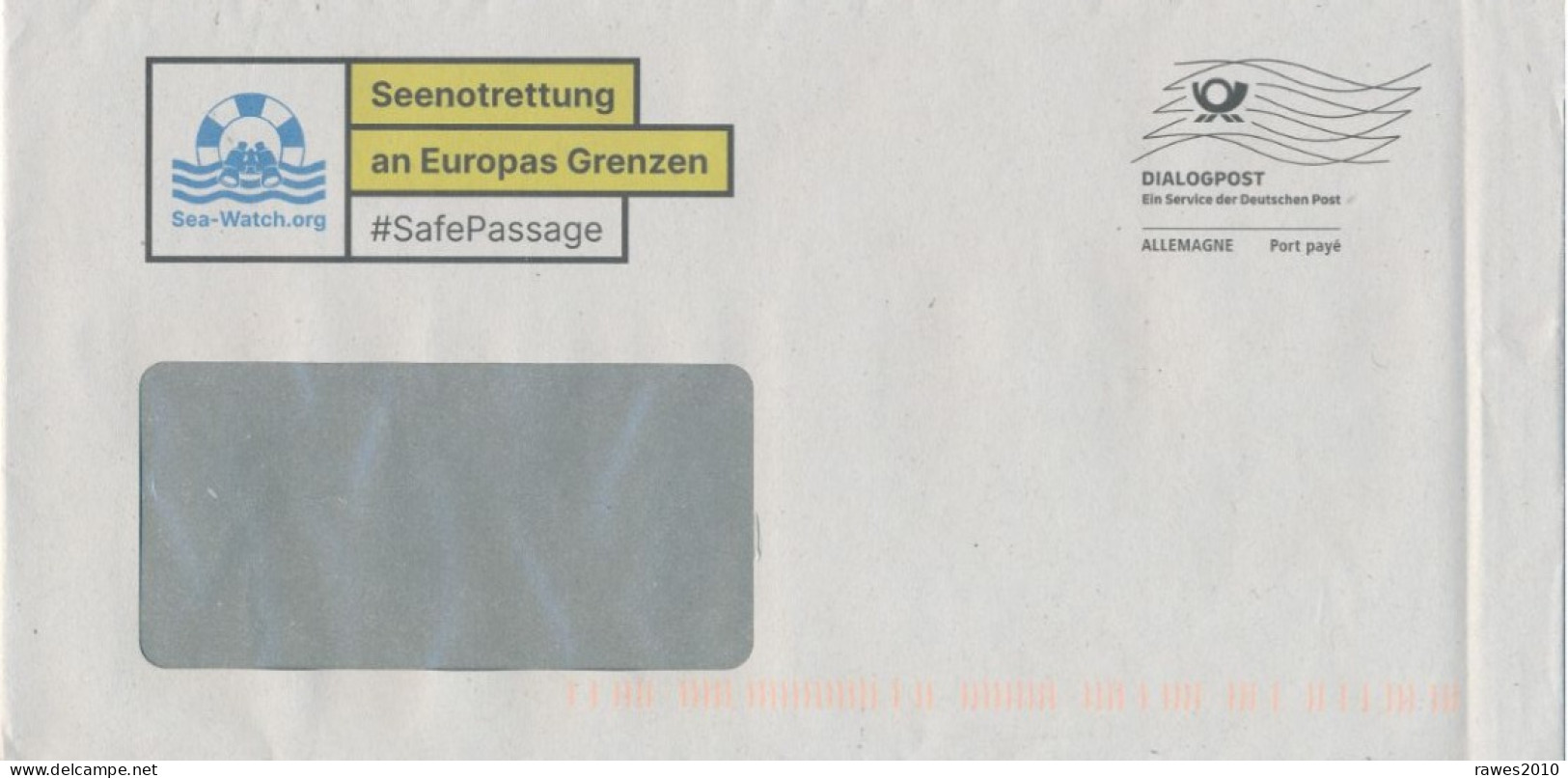 BRD / Bund Berlin Dialogpost FRW Seenotrettung An Europas Grenzen Rettungsring Sea-Watch - Flüchtlinge