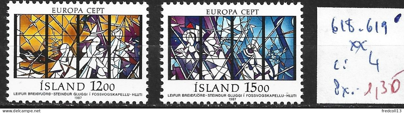 ISLANDE 618-19 ** Côte 4 € - Ongebruikt