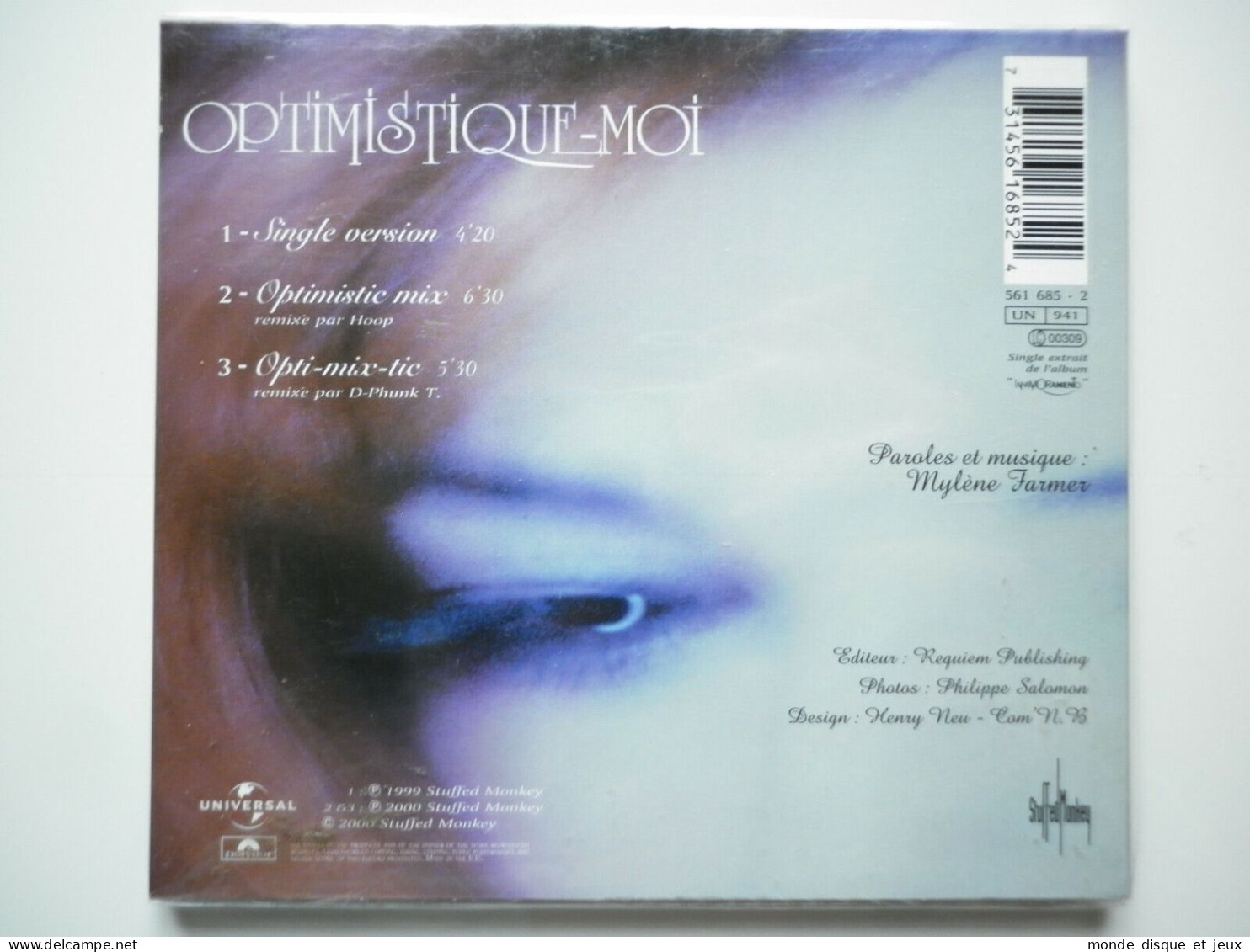Mylene Farmer Cd Maxi Optimistique-Moi Dance Remixes - Otros - Canción Francesa