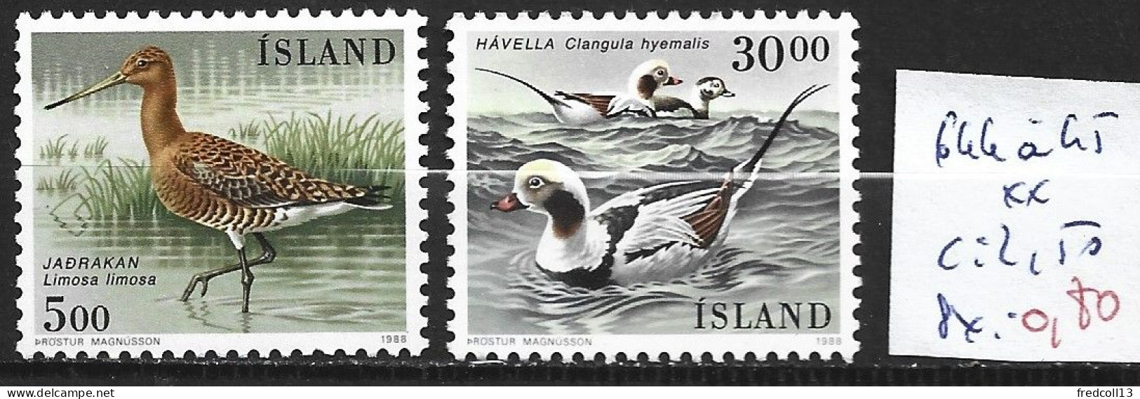 ISLANDE 644-45 ** Côte 2.50 € - Unused Stamps