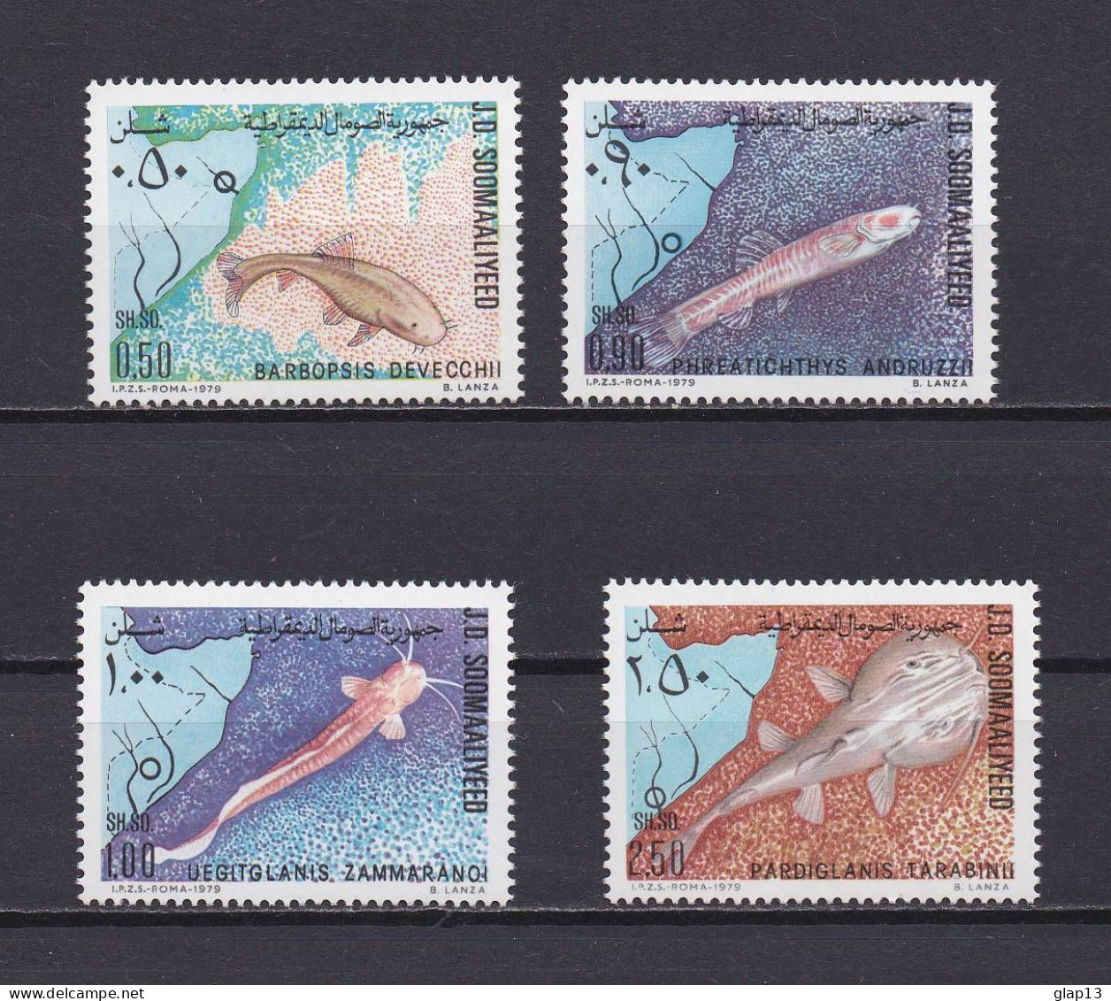 SOMALIE 1979 TIMBRE N°245/48 NEUF** POISSONS - Somalia (1960-...)