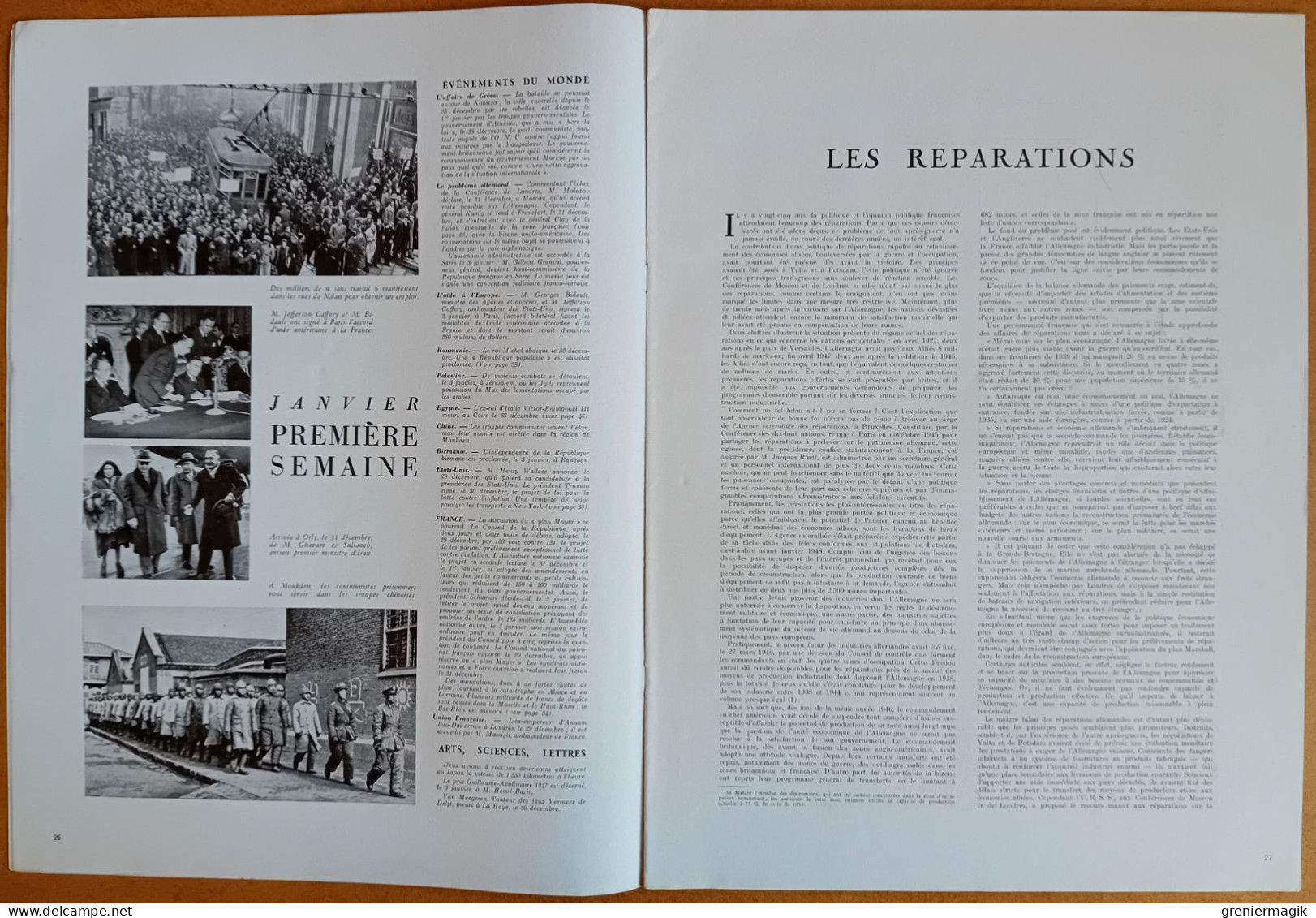 France Illustration N°119 10/01/1948 De Gaulle à Saint-Etienne/Rhénanie/Ecoles De L'air/Victor-Emmanuel III Est Mort - Algemene Informatie