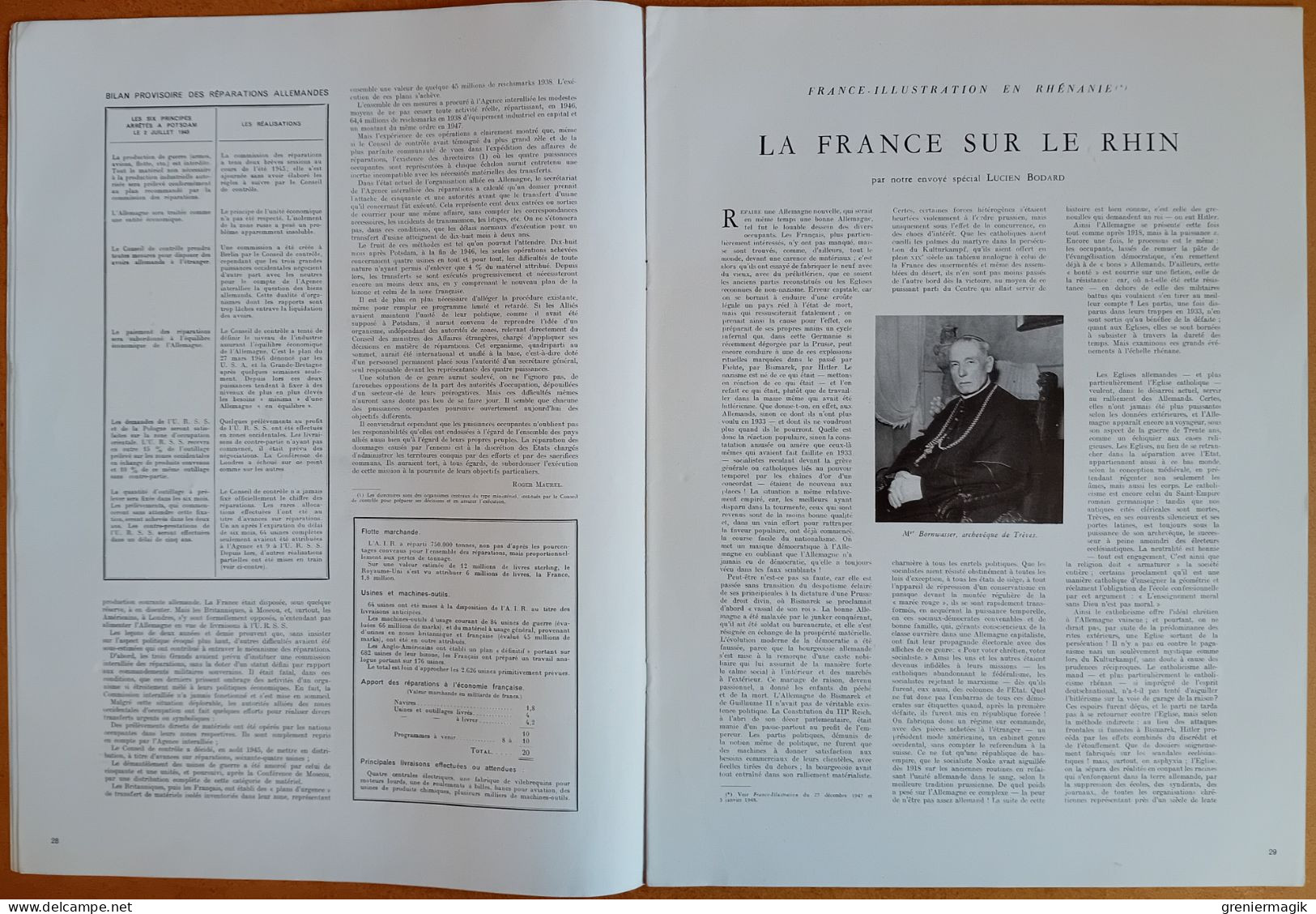 France Illustration N°119 10/01/1948 De Gaulle à Saint-Etienne/Rhénanie/Ecoles De L'air/Victor-Emmanuel III Est Mort - Allgemeine Literatur