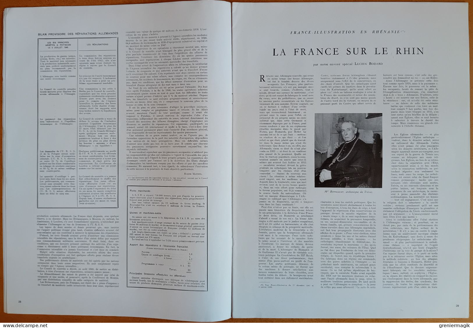 France Illustration N°119 10/01/1948 De Gaulle à Saint-Etienne/Rhénanie/Ecoles De L'air/Victor-Emmanuel III Est Mort - Algemene Informatie