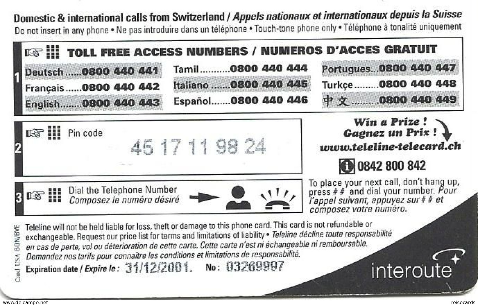 Switzerland: Teleline - Indische Gottheit - Switzerland