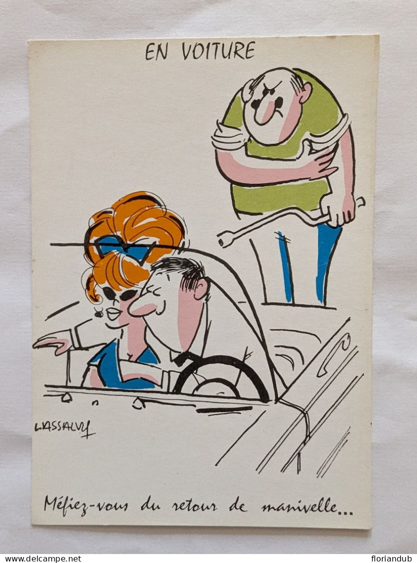 CP Humour - Illustrateur Lassalvy - Édition Vaysse - En Voiture - Méfiez Vous De La Manivelle - Lassalvy