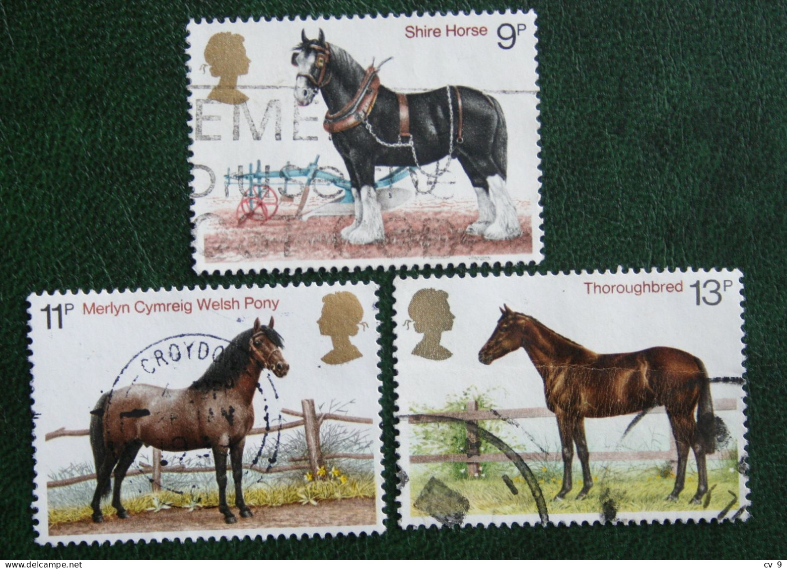 British Horses Pferd Cheval (Mi 769 771-772) 1978 Used Gebruikt Oblitere ENGLAND GRANDE-BRETAGNE GB GREAT BRITAIN - Usati