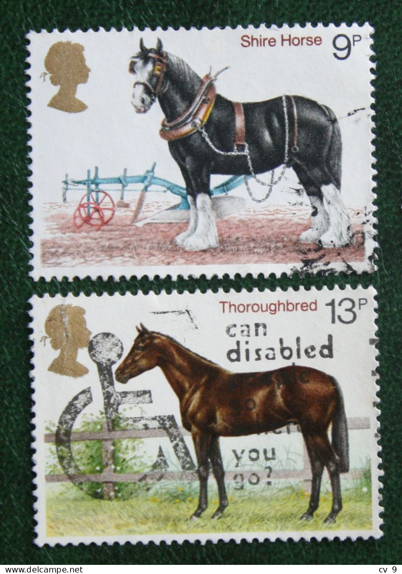 British Horses Pferd Cheval (Mi 769 772) 1978 Used Gebruikt Oblitere ENGLAND GRANDE-BRETAGNE GB GREAT BRITAIN - Usados