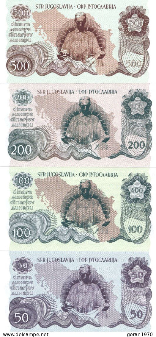 NIKOLA TESLA 50, 100, 200 And 500 Dinara 2024, (Fantasy Banknotes) - Serbia