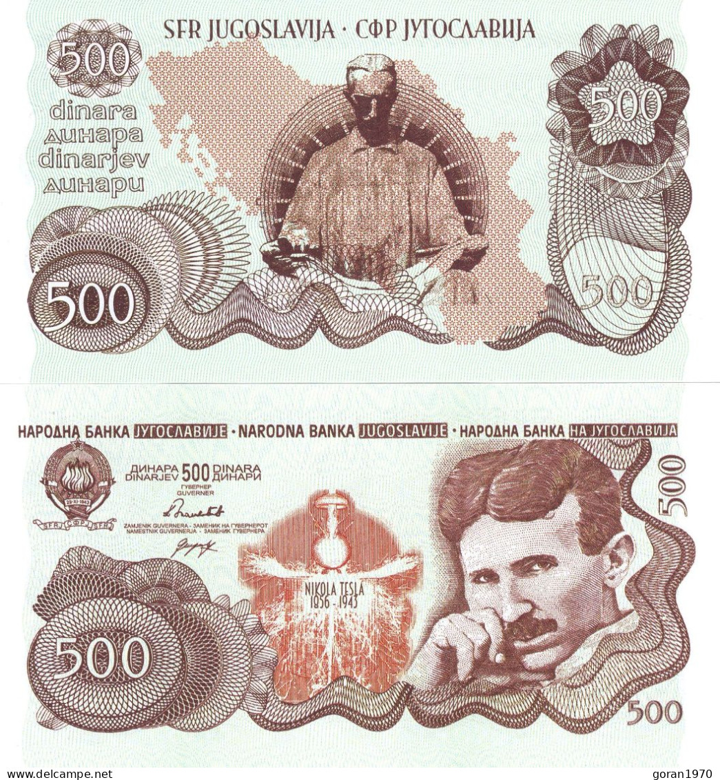 NIKOLA TESLA 50, 100, 200 And 500 Dinara 2024, (Fantasy Banknotes) - Servië