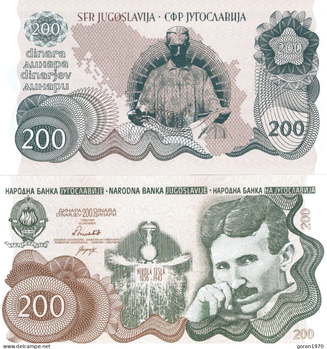 NIKOLA TESLA 50, 100, 200 And 500 Dinara 2024, (Fantasy Banknotes) - Serbien