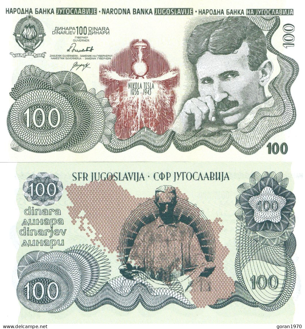 NIKOLA TESLA 50, 100, 200 And 500 Dinara 2024, (Fantasy Banknotes) - Servië