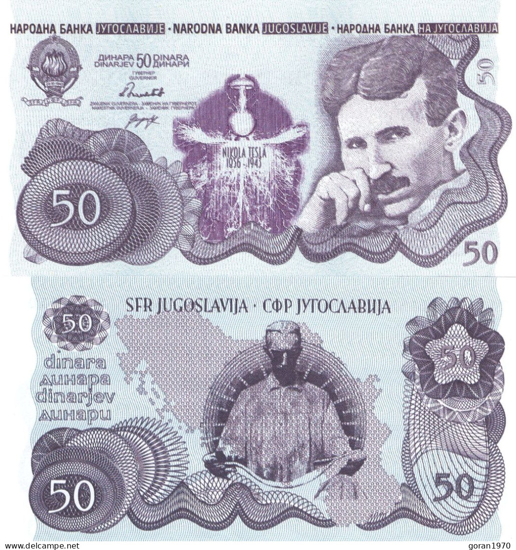 NIKOLA TESLA 50, 100, 200 And 500 Dinara 2024, (Fantasy Banknotes) - Serbien