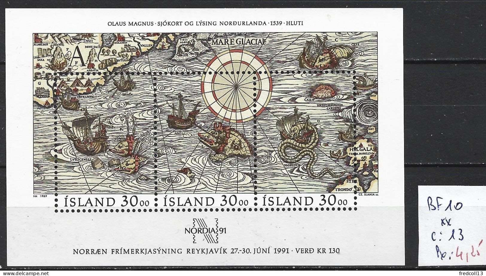 ISLANDE BF 10 ** Côte 13 € - Blocks & Sheetlets