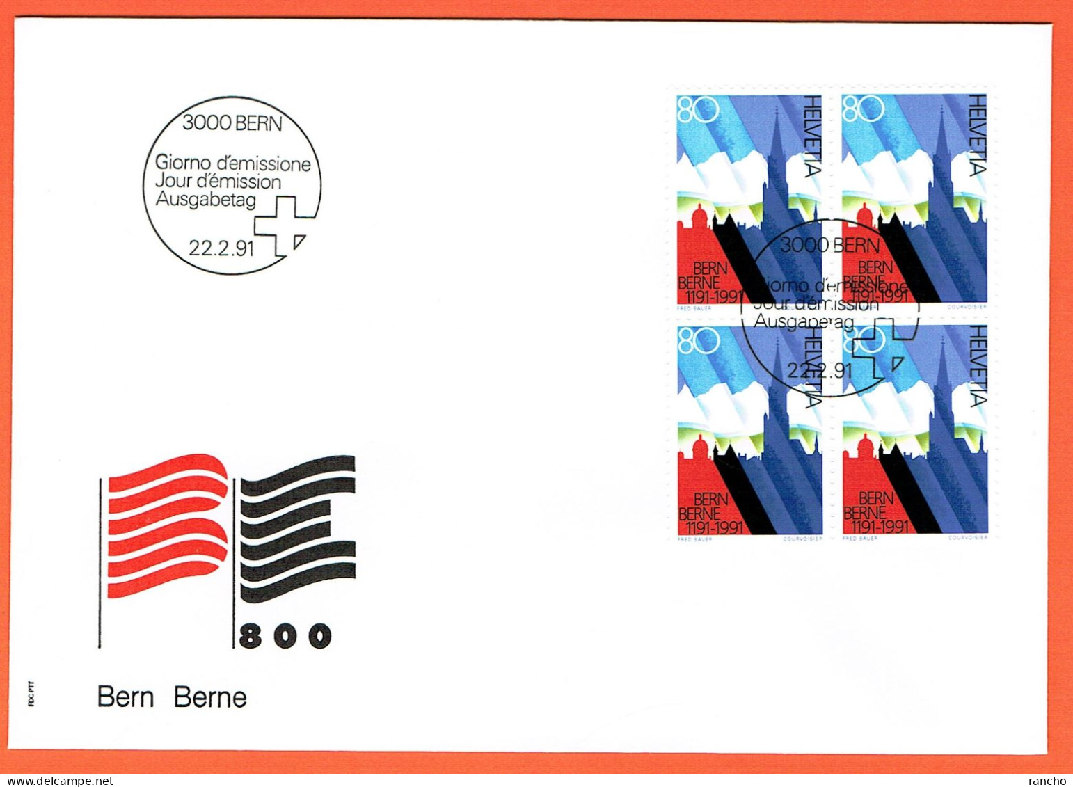 2xFDC . COLLECTION . SERIE+BLOC DE 4 .OBLITERE 1er/J.22.2.1991. C/.S.B.K. Nr:806. Y&TELLIER Nr:1366. MICHEL Nr:1443. - FDC