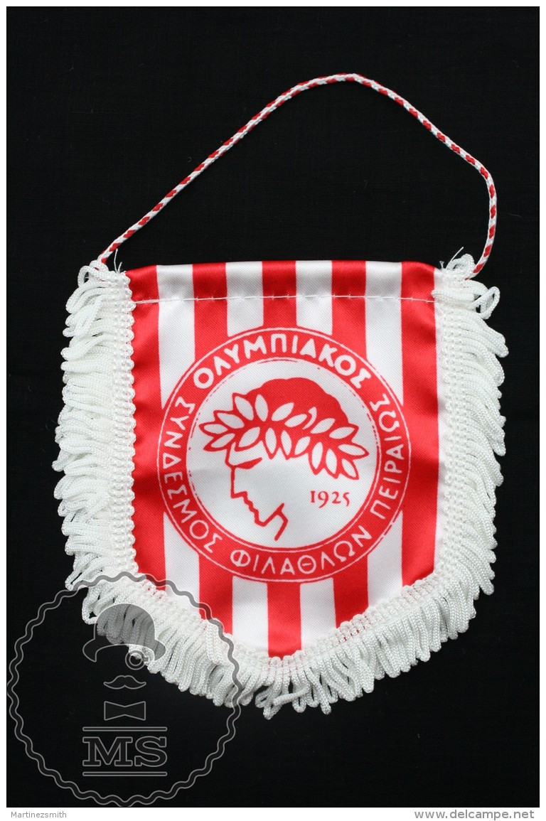 Sport Advertising Cloth Pennant/ Flag/ Fanion Of The Olympiacos CFP Football Team - Greece - Sindesmos Filathlon Pireos - Kleding, Souvenirs & Andere