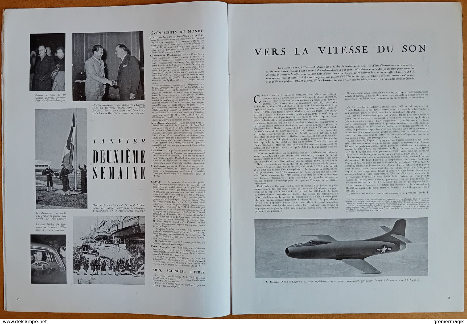 France Illustration N°120 17/01/1948 Palestine/Lautenbach/Stalingrad/Etablissement De L'Inde/Vitesse Du Son Aviation/Ski - Testi Generali