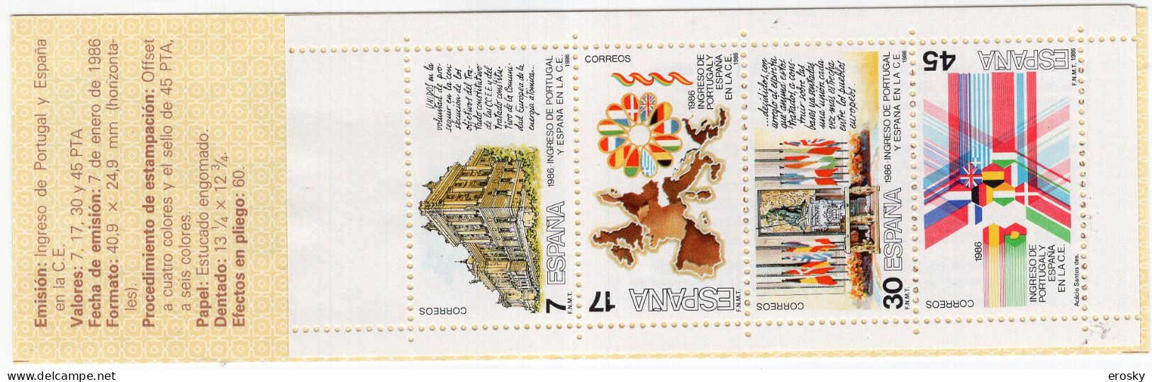 F1581 - ESPANA ESPAGNE Yv N°2444 ** CARNET EUROPE - Carnets