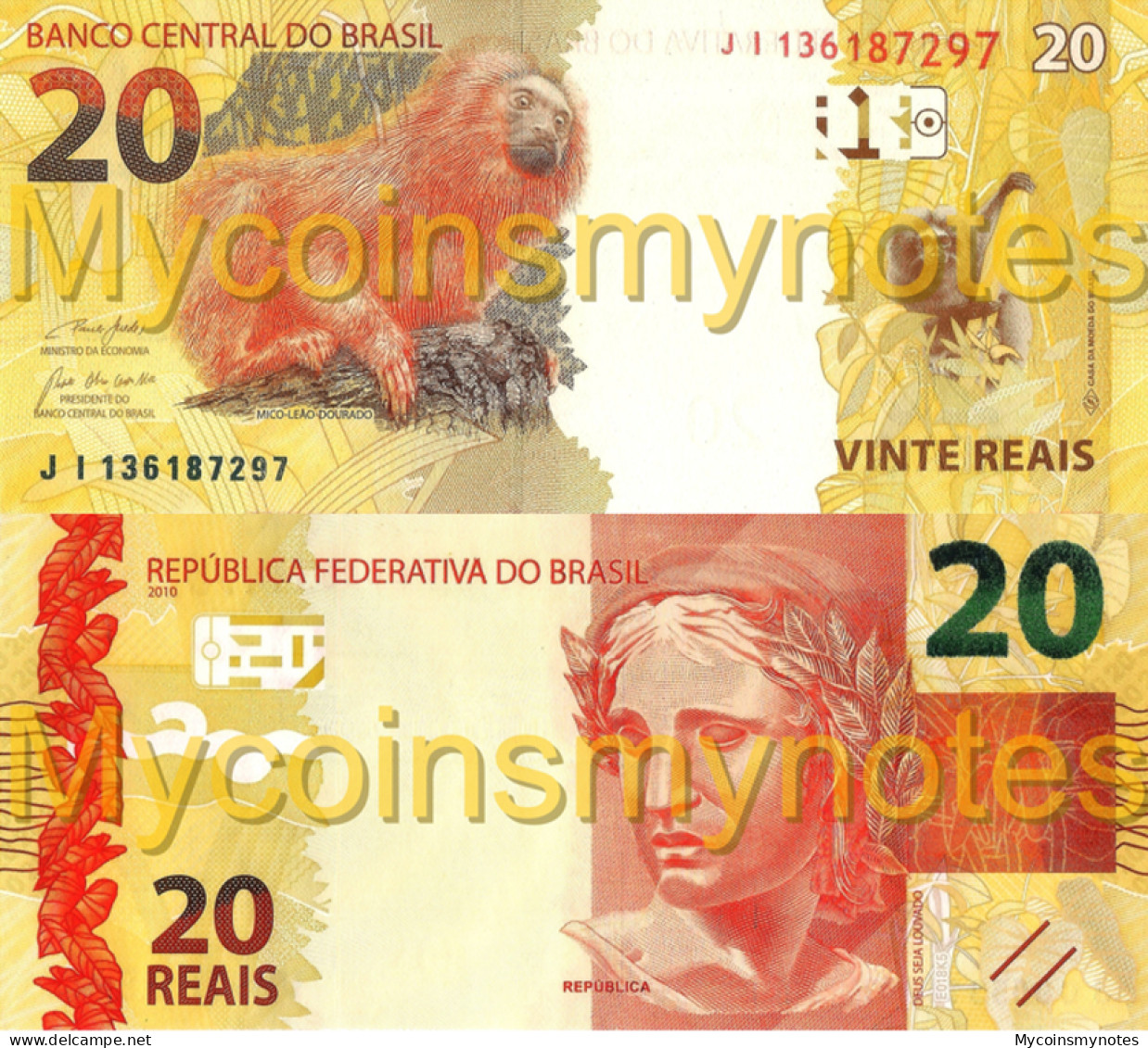 BRAZIL, 20 REAIS, 2021, Prefix JI, P-New (Not Yet In Catalog), New Signature, UNC - Brazil