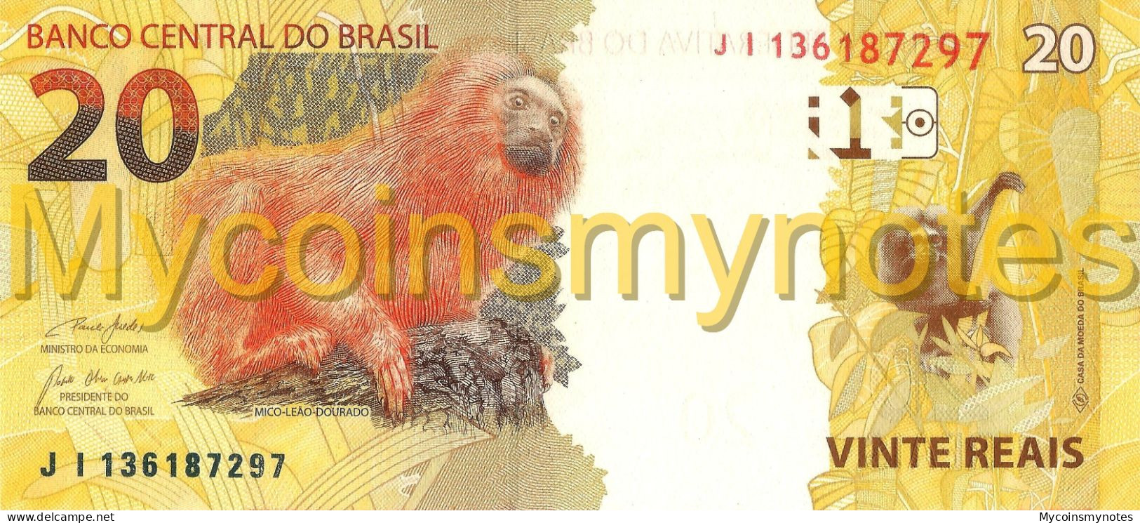 BRAZIL, 20 REAIS, 2021, Prefix JI, P-New (Not Yet In Catalog), New Signature, UNC - Brazil