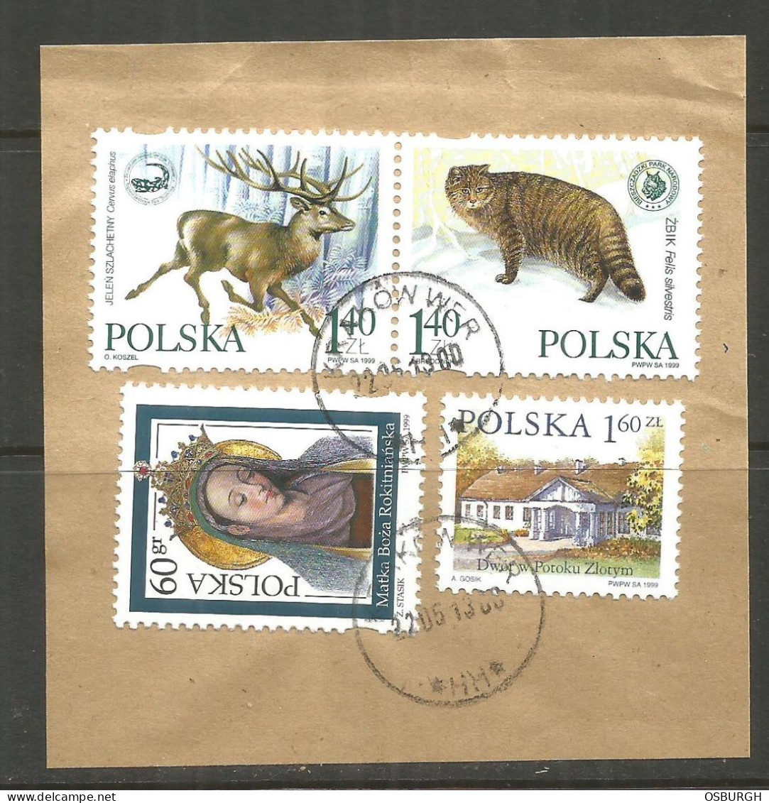 POLAND. 1999. ANIMALS USED ON PIECE. KRAKOW WER POSTMARK - Usados