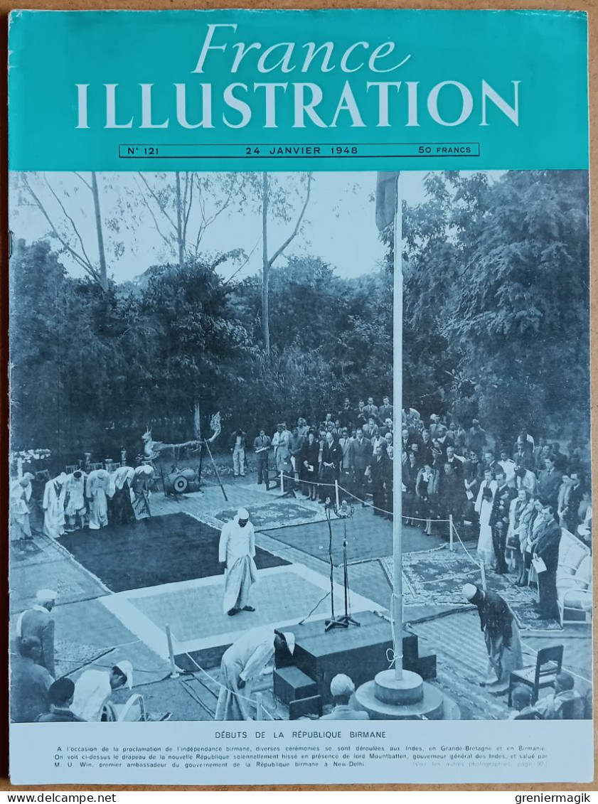 France Illustration N°121 24/01/1948 Birmanie/Que Vaut L'armée Viet-minh/Marseille Antique/Etablissements De L'Inde - Algemene Informatie