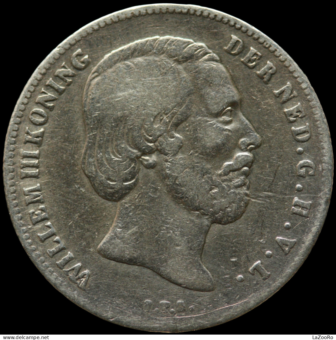 LaZooRo: Netherlands 1/2 Gulden 50 Cents 1858 VF / XF - Silver - 1849-1890 : Willem III