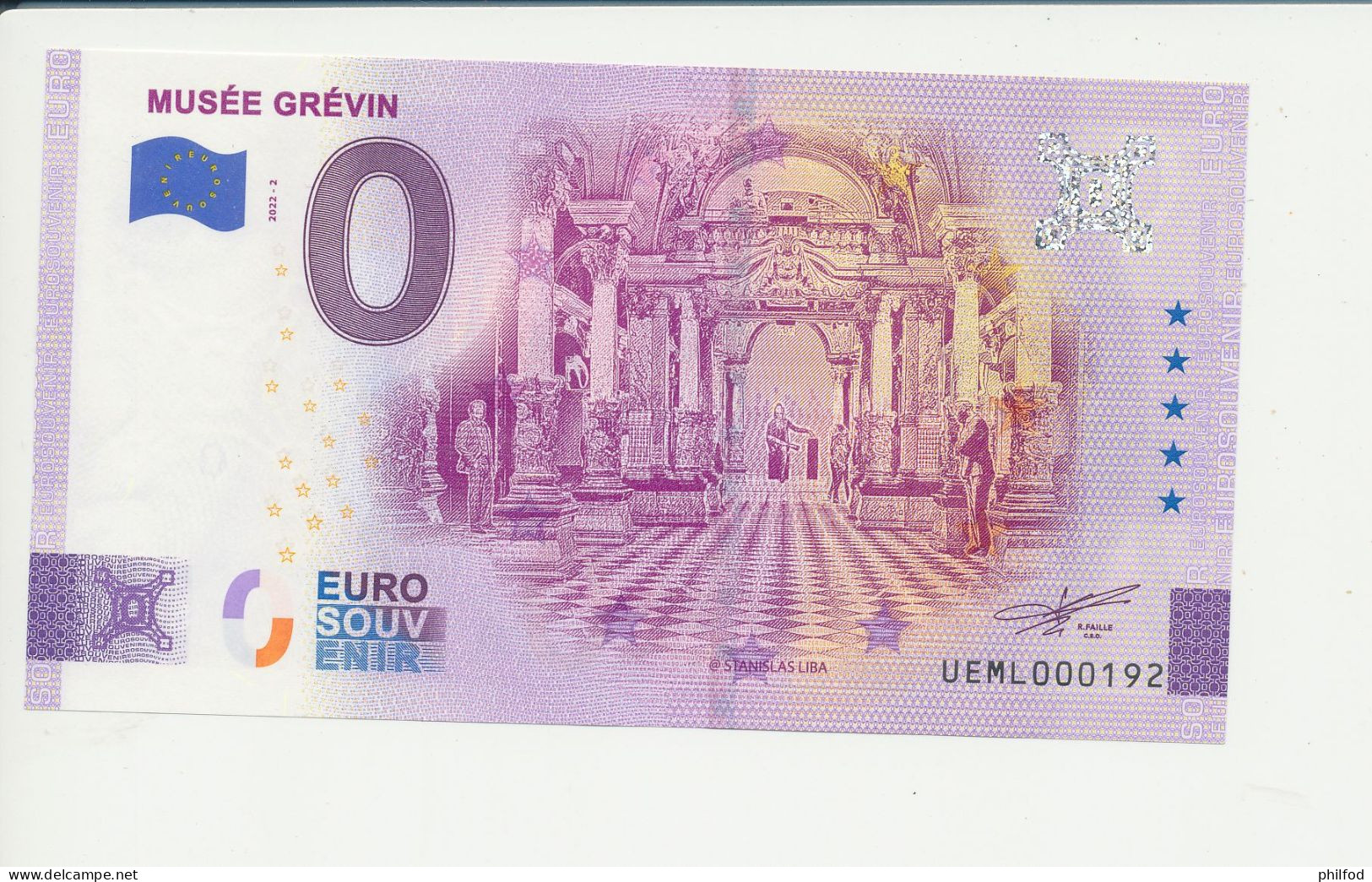 Billet Touristique  0 Euro  - MUSEE GREVIN - PARIS - UEML - 2022-2 -  N° 192 - Andere & Zonder Classificatie