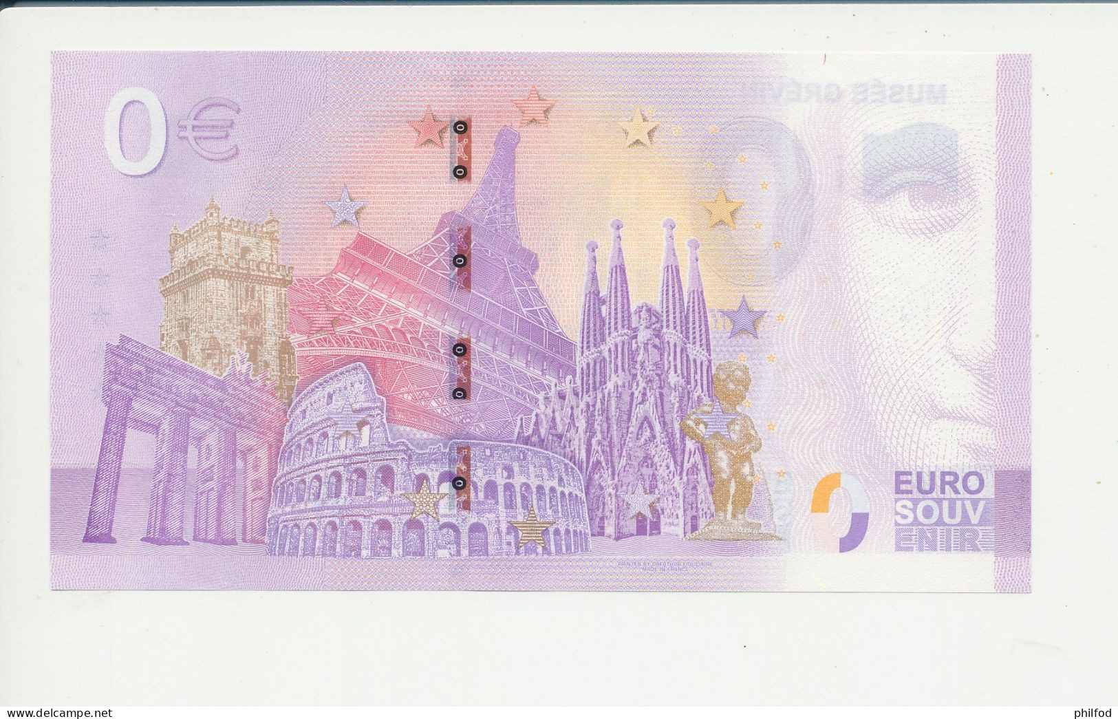 Billet Touristique  0 Euro  - MUSEE GREVIN - PARIS - UEML - 2022-2 -  N° 192 - Other & Unclassified