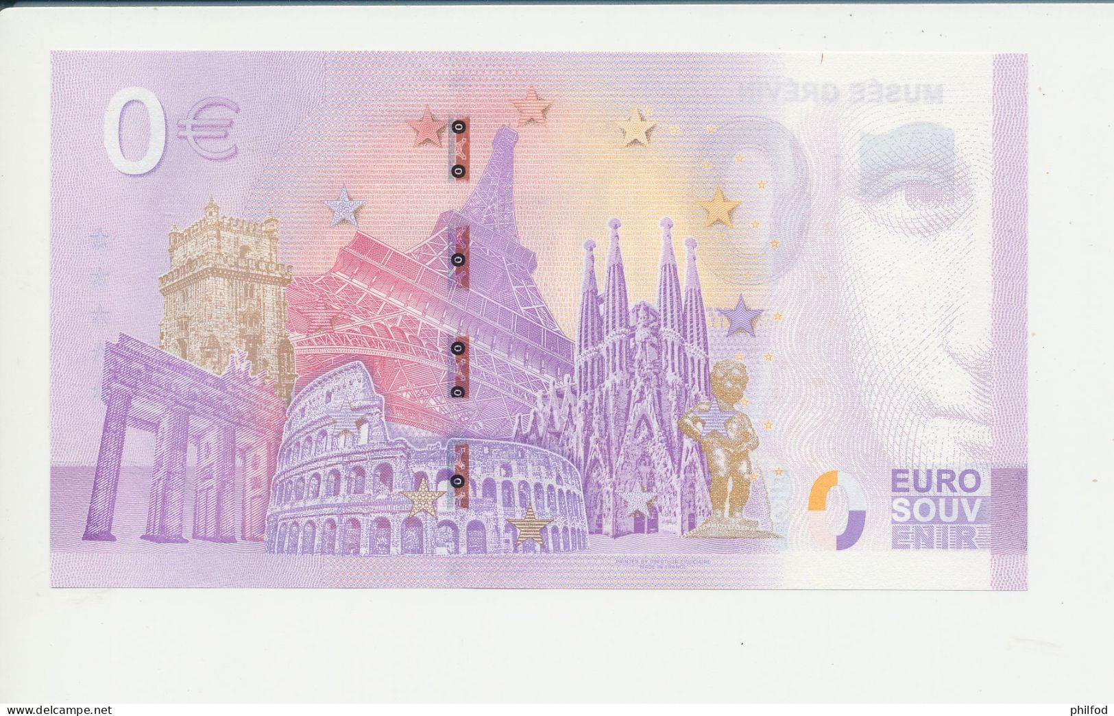 Billet Touristique  0 Euro  - MUSEE GREVIN - PARIS - UEML - 2022-2 -  N° 192 - Altri & Non Classificati