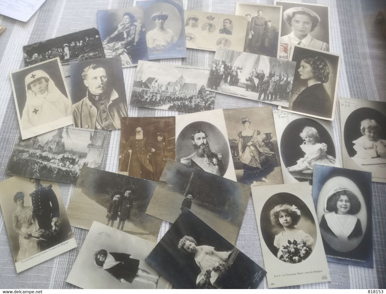 203 Oude Postkaarten, Foto's En Zeldzame Fotokaarten Koninklijke Familie België ; Veel Geschreven En Gezegeld - 100 - 499 Cartes