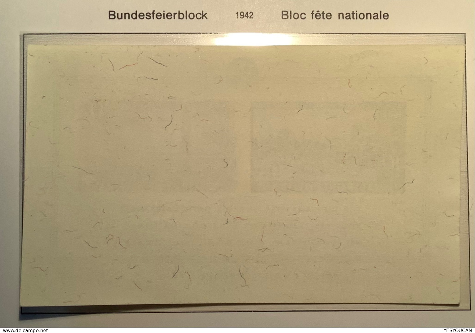 Pro Patria 1942 ZNr B19 Bundesfeierblock/fête Nationale MNH**/postfrisch  (Schweiz B.F Bloc Souvenir Sheet Block - Nuovi