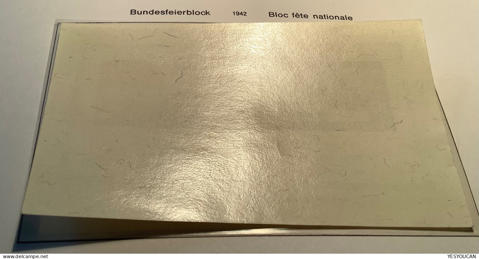 Pro Patria 1942 ZNr B19 Bundesfeierblock/fête Nationale MNH**/postfrisch  (Schweiz B.F Bloc Souvenir Sheet Block - Ongebruikt