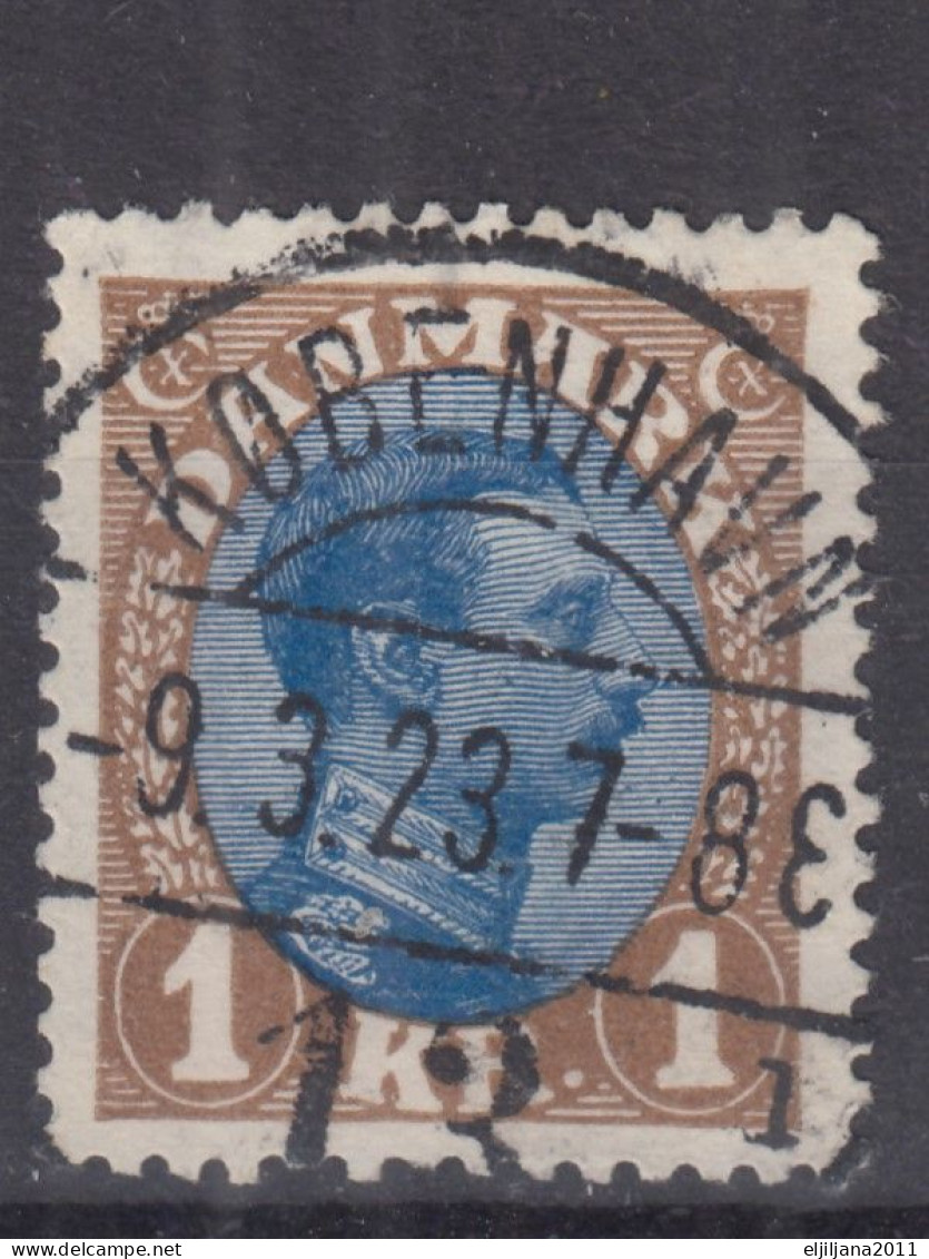 ⁕ DENMARK 1922 ⁕ King Christian X. 1 Kr. Mi.128 ⁕ 1v Used Copenhagen - Gebraucht