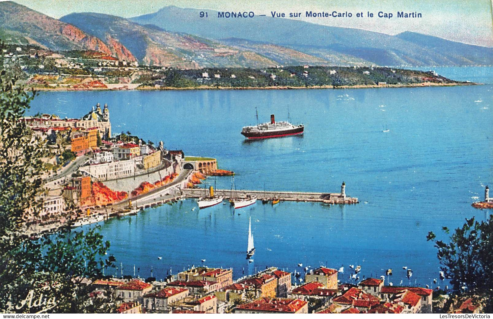 MONACO - Monaco - Vue Sur Monte-Carlo Et Le Camp Martin - Carte Postale Ancienne - Monte-Carlo