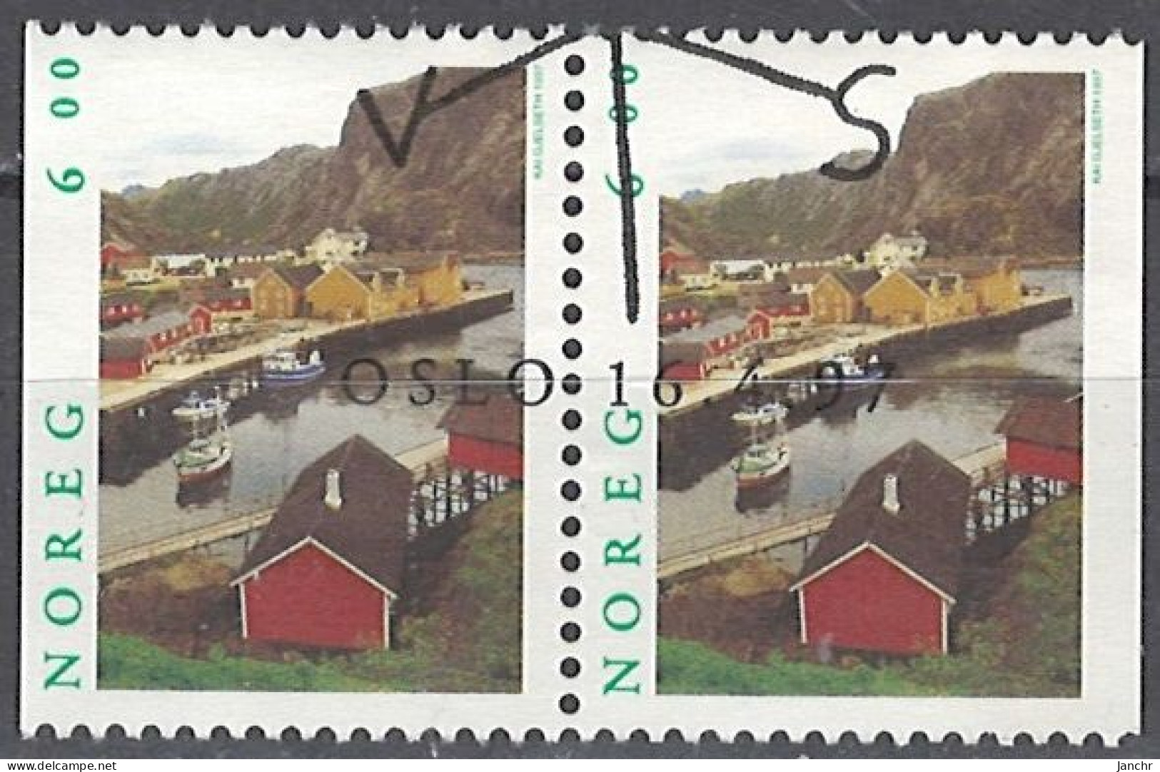 Norwegen Norway 1997. Mi.Nr. 1248 Dl/Dr Pair, Used O - Gebraucht