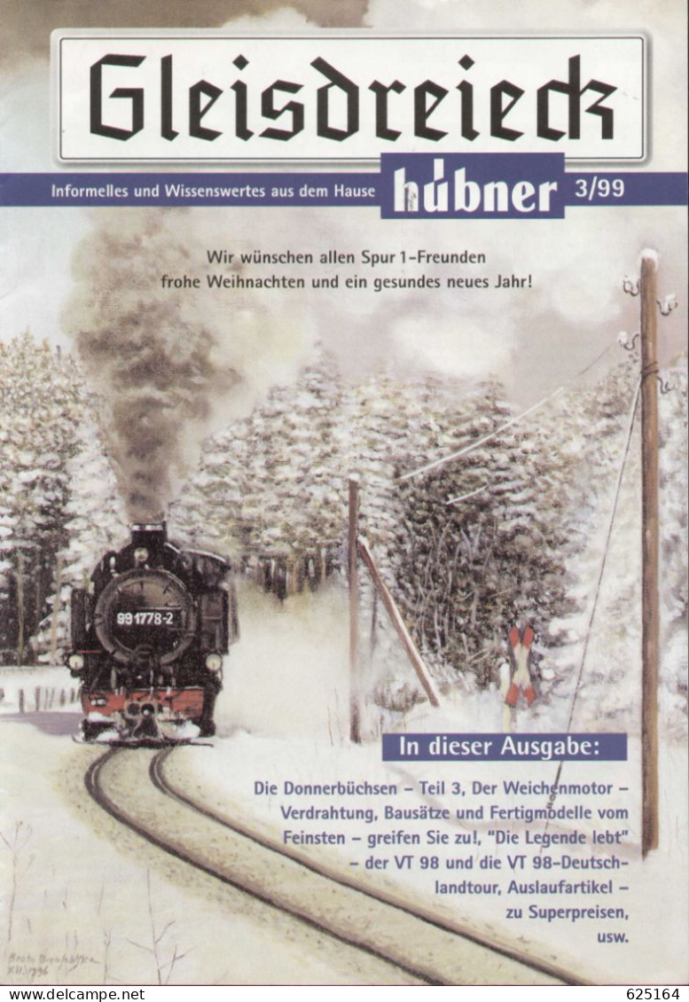 Catalogue HÜBNER 1999. 3 - Gleisdreiech - Spur 1  1:32 - Deutsch